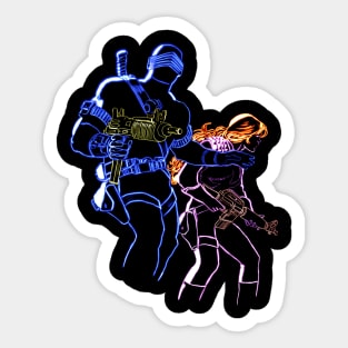 Cute Couple (transparent background) Sticker